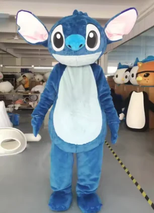 2028 Cosplay Premium stof Blauw Lilo & Stitch Mascottekostuum Cartoonpakken Muis Mickey Minnie Rollenspel Fancy Dress Carnaval