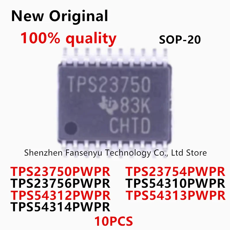 

(10piece) 100% New TPS23750PWPR TPS23754PWPR TPS23756PWPR TPS54310PWPR TPS54312PWPR TPS54313PWPR TPS54314PWPR sop-20 Chipset