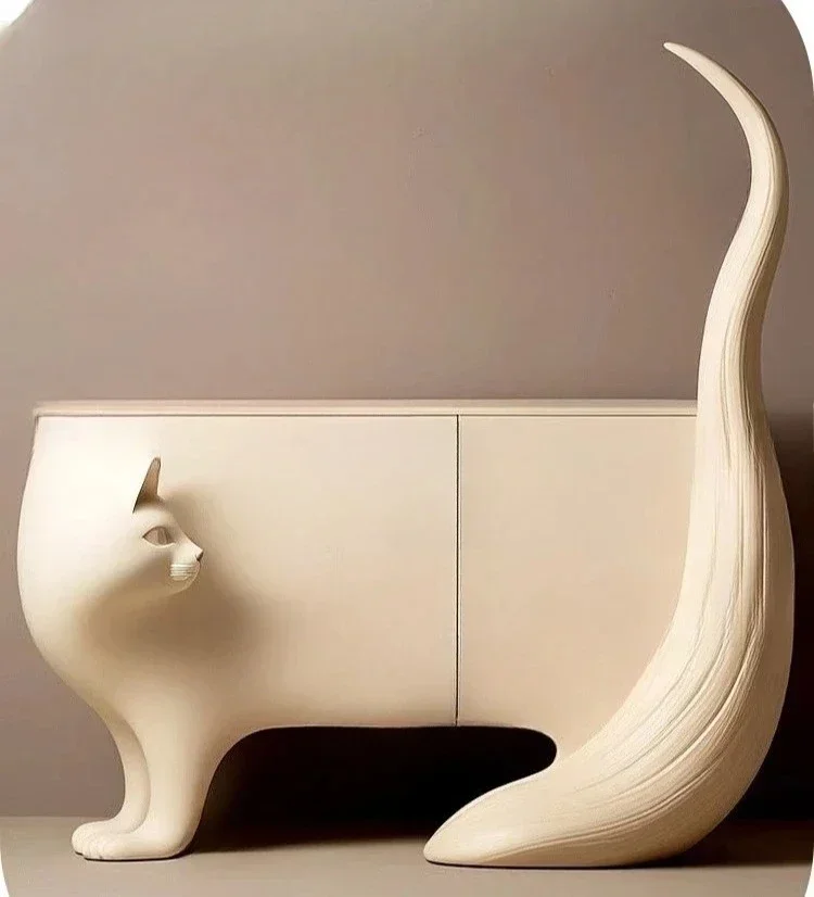 Cream wind solid wood dining side cabinet, locker, household fashionable cat double door floor cabinet