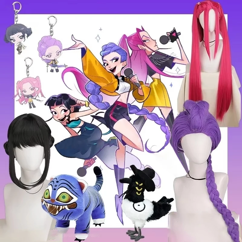 

Hot Anime Movie Kpop Demon Cosplay Huntrix Rumi Mira Zoey Korea Girls Power Group Lovely Sexy Kawaii Idol Wigs 코스프레 Hallowee