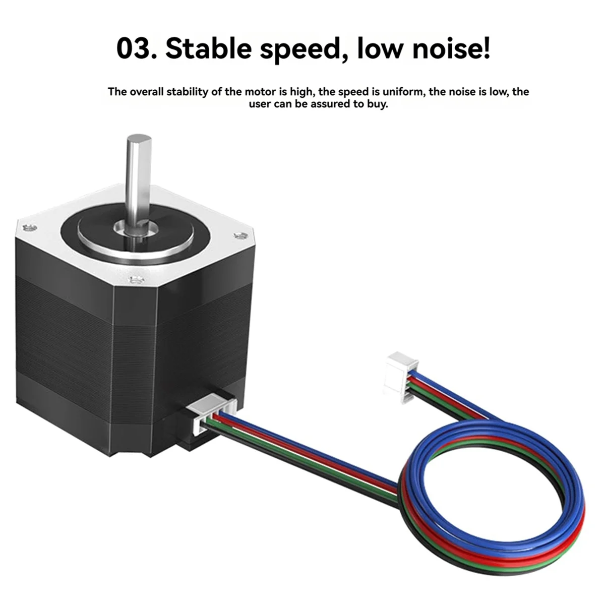 42 Controlador de motor paso a paso Motor CC de eje D 1,8 grados 2A híbrido bifásico de 4 conductores para piezas de motor de impresora 3D