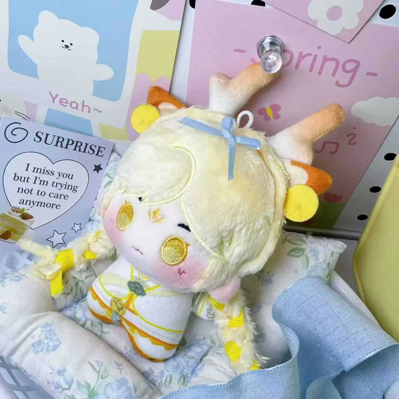 Stuffed 10cm Game Supernatural Task Force A Nian Plush Adventure Anime Figure Cosplay Backpack Keychain Doll Toys Gifts for Fan