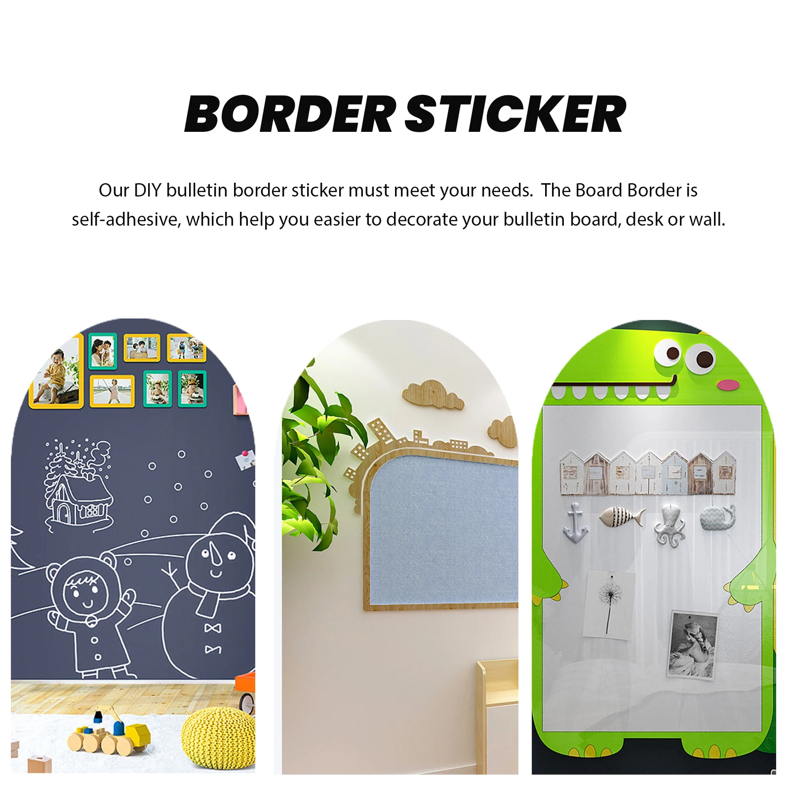 

Waterproof Adhesive Sticker Light Border Stickers Decorative Trim Bulletin Board Length Paper Replaceable Affordable