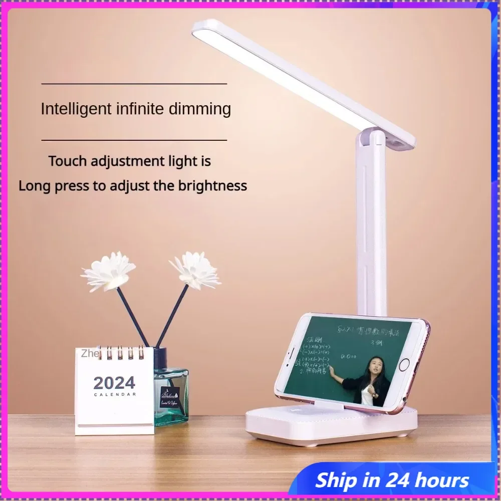 Rechargeable Folding Desk Lamp Eye Protection Touch Dimmable LED Light Bedroom Reading USB Rechargeable Desk Lamp