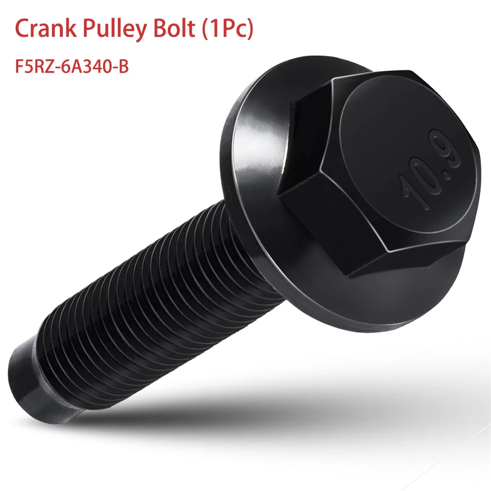 F5RZ-6A340-B Crankshaft Tool  Crank Pulley Bolt for Ford Lincoln Mercury Vehicles 10.9 degree of Bolt Strength Rating Boat Part