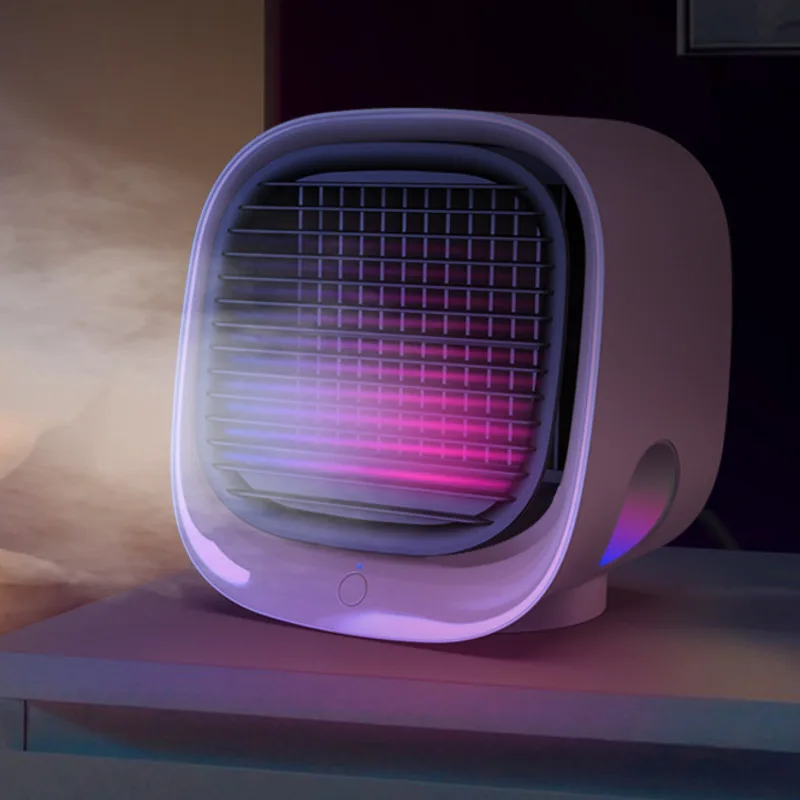 Casa refrigerador de ar portátil condicionador de ar rápido fácil de esfriar qualquer espaço 3 cores led usb dispositivo ventilador de ar condicionado mesa de escritório