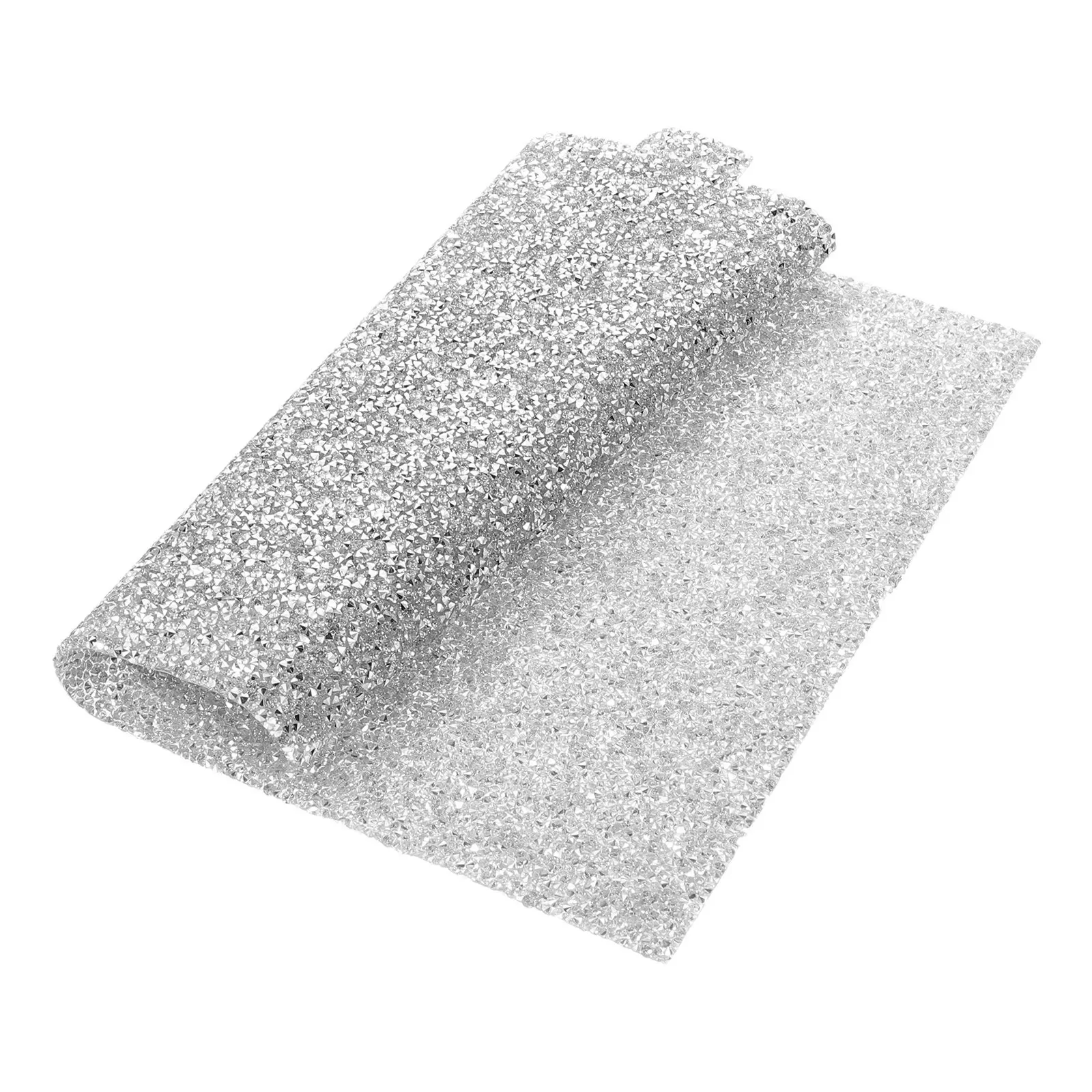 Manicure Table Mat Shiny Bling Rhinestone Foldable Hand Rest Pad 15.8x9.5 Inch Nail Salon Desk Decor Nail Photo Background Mat