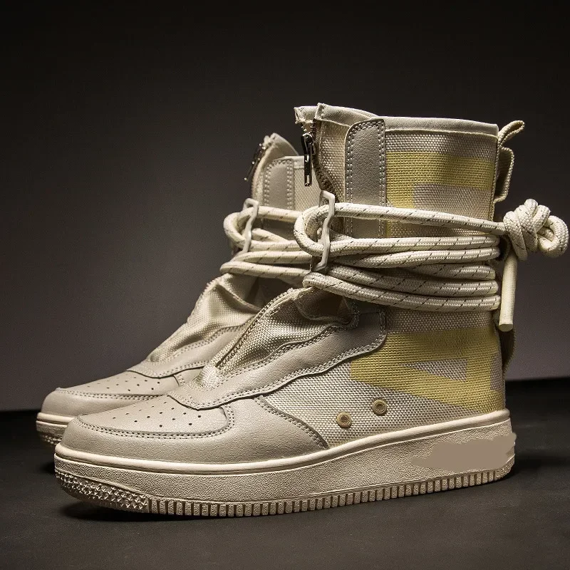 Men  Air New Shoes Back To The Future Boots High-top Shoes Sneakers Chelsea Boots  High Top Loafers Boots Vulcanize Shoes