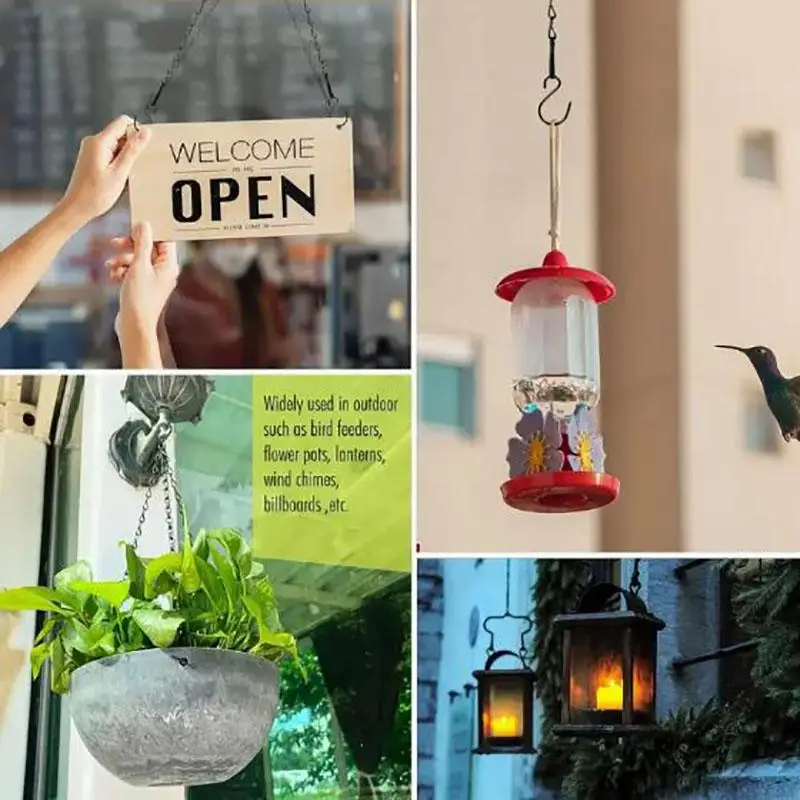 [E] Hanging Chains For Flower Pot Basket Bird Feeders Planters Lanterns Ornaments Plant Hangers