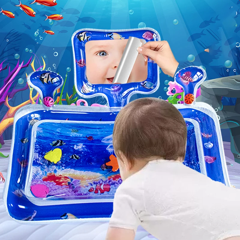 New Baby Water Mat With Mirror Inflatable Infant Toddler Water Play Mat Early Education Developing Summer Toy Dropshipping