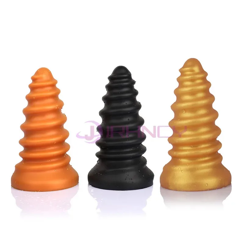 Screw Huge Anal Plug Silicone Soft Butt Plug Big Anal Dilation Sex Toy for Women Men Prostate Massage Gay Sexy Toys 18+