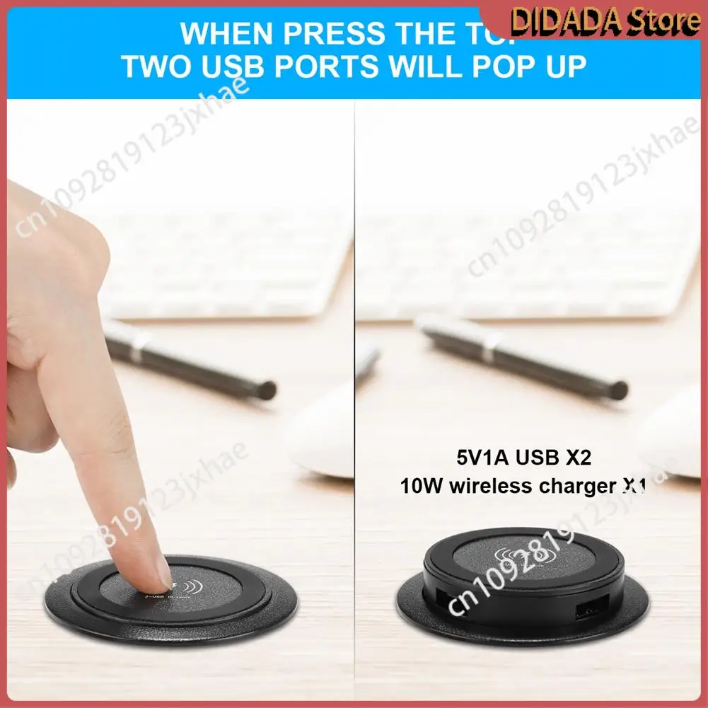 

N82R 10W Fast Wireless Charger -Up Desktop Embedded Fast Wireless Charger With USB Port Universal For Smartphone