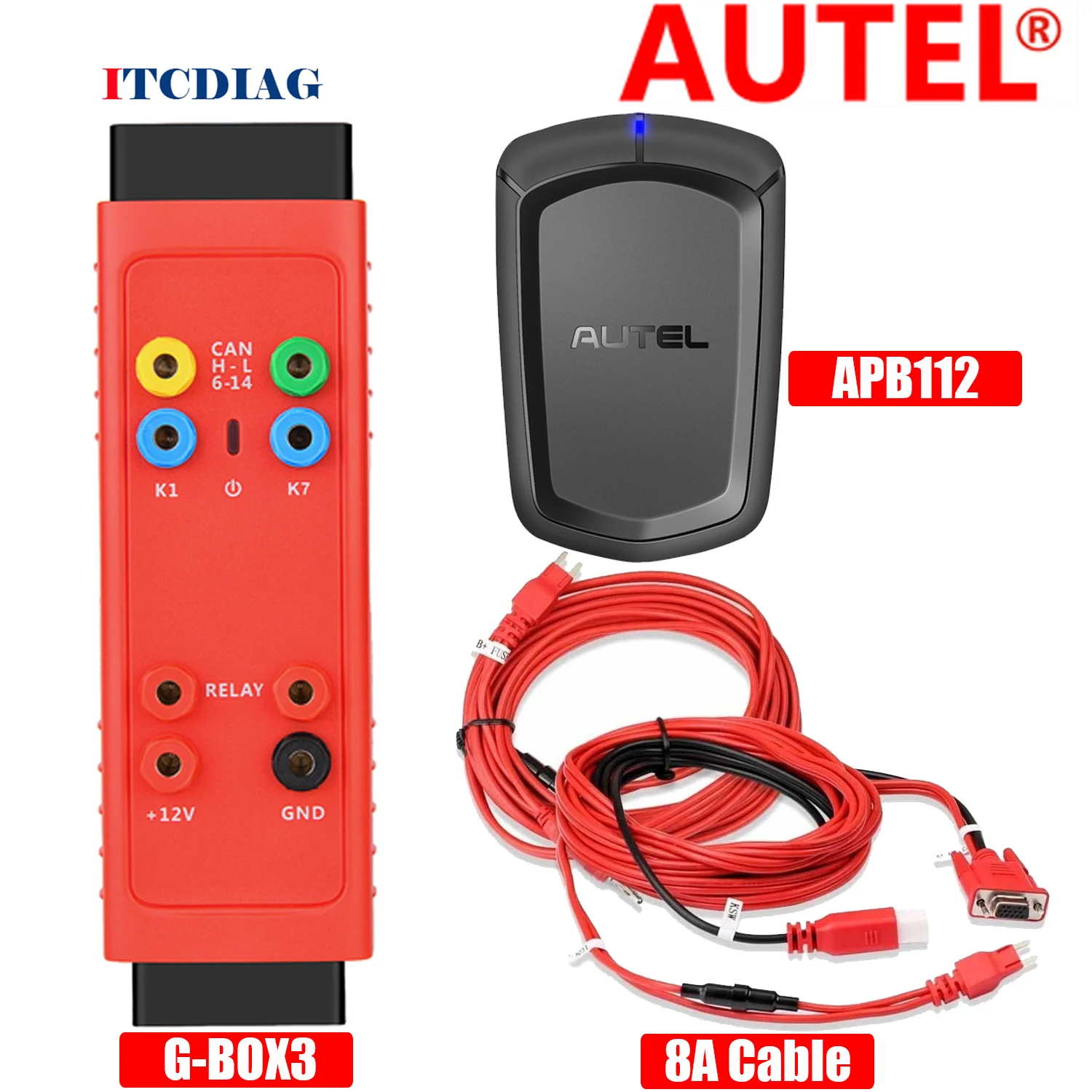 

Autel MaxiIM G-BOX 3 G-BOX3 GBOX3 Adapter & APB112 Smart Key Simulator & TOYOTA 8A BLADE AKL Kit Key Programmer All Key Lost