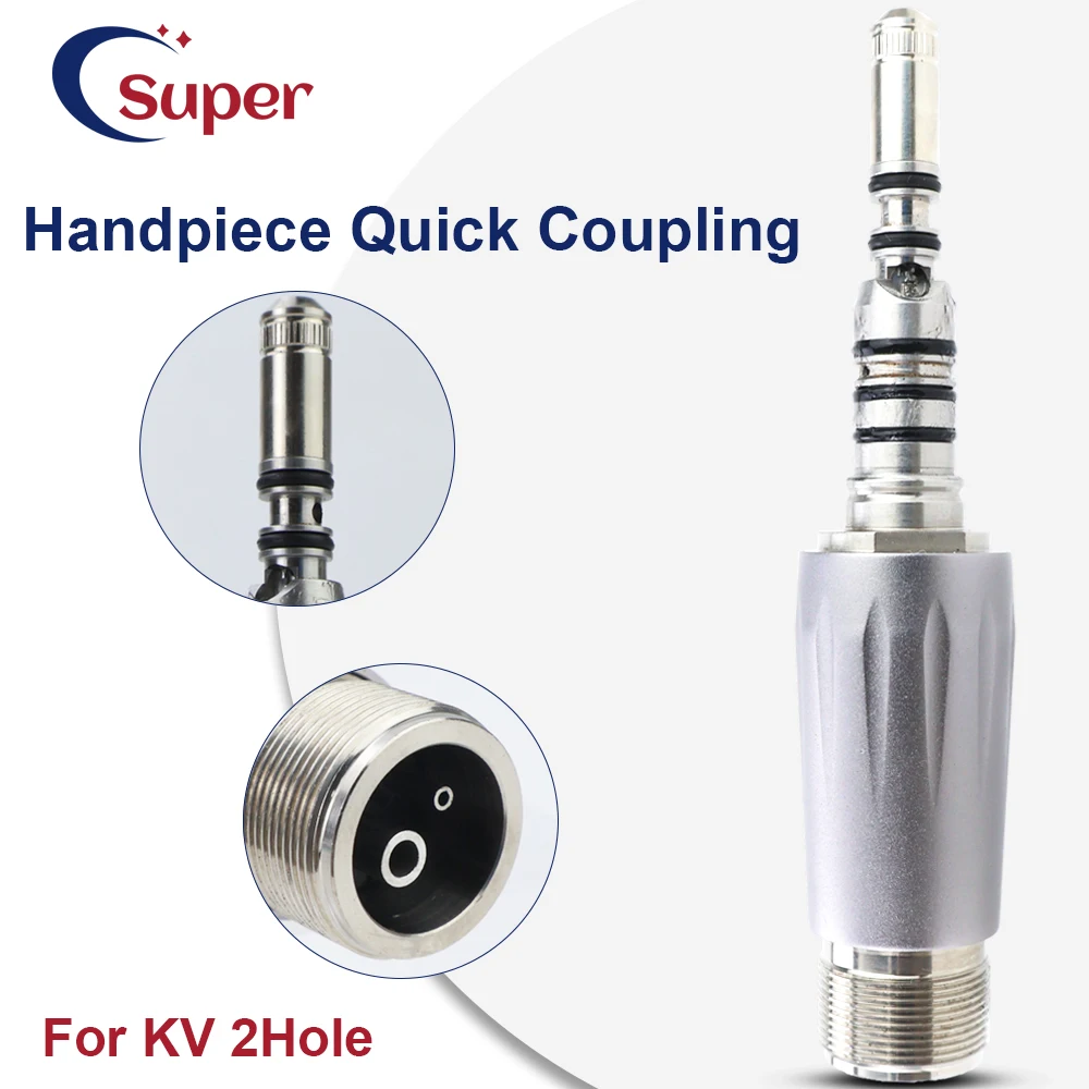 Dental Handpiece KV Quick Coupling Connector 2Hole Interface Quick Connect Coupler For Dental High Speed Handpiece