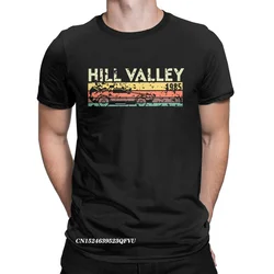 Camiseta de Hill Valley para hombre, camisetas de Regreso al futuro, Doc Brown Marty, Delorean, Time Travel Movie BTTF, talla grande, 1985