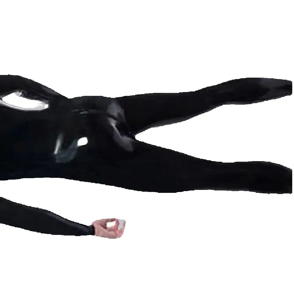 

S-4XL Faux Leather All-Inclusive Footman Bodysuit Sexy PVC Jumpsuit Zentai Leotard Mens Shapewear Sensuality Lackey Stage Outfit