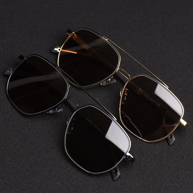 

Vazrobe Stone Sunglasses Male Aviation Natural Crystal Brown Lens Sun Glasses Anti Scratch Anti Reflection Oversized Shades