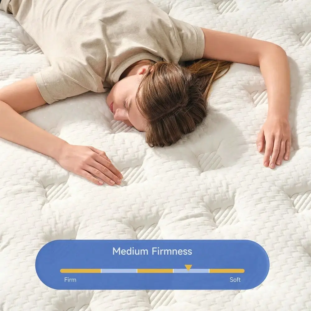 10 12 Inch Hybrid Mattress, Durable Pocket Spring Gel Foam Bed In A Box, Easy Setup Pressure Relief Mattress, Twin Full Size Su view 6