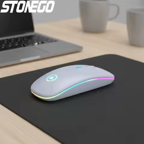 Ultra Thin 2 4G Wireless Mouse Noiseless Portable Optical Multicolor LED for PC Laptop Tablet