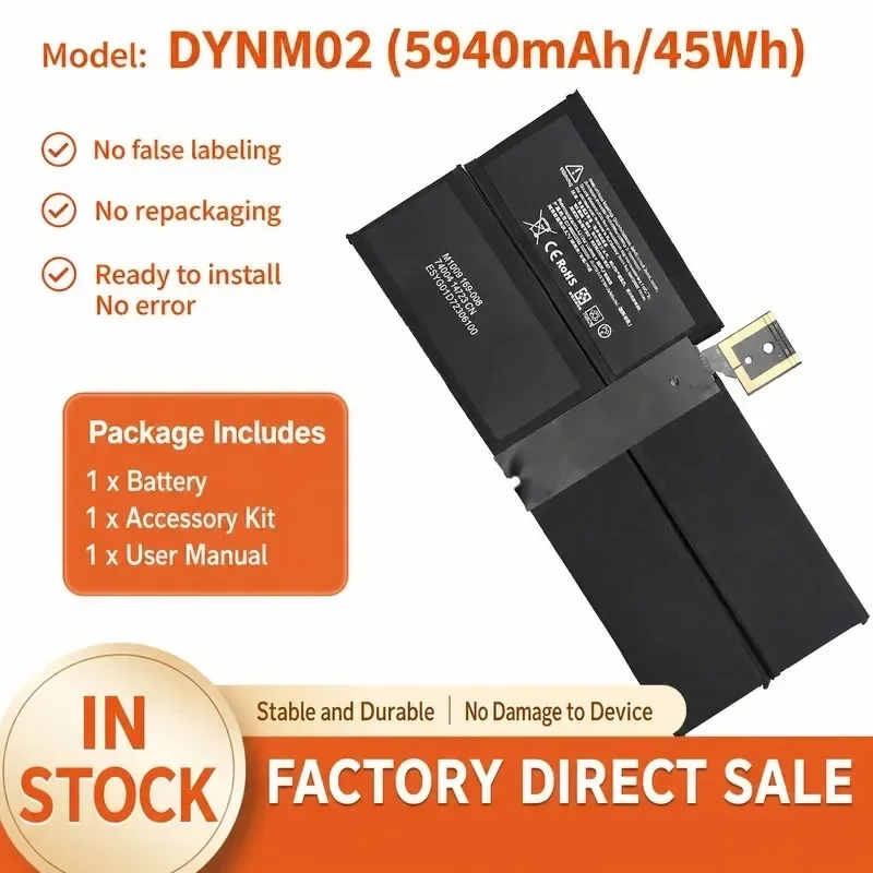 [NEW] 7.57V 45Wh Tablet Battery G3HTA038H DYNM02 for Microsoft for Surface Pro 5 1796 Pro 6 1807 Battery