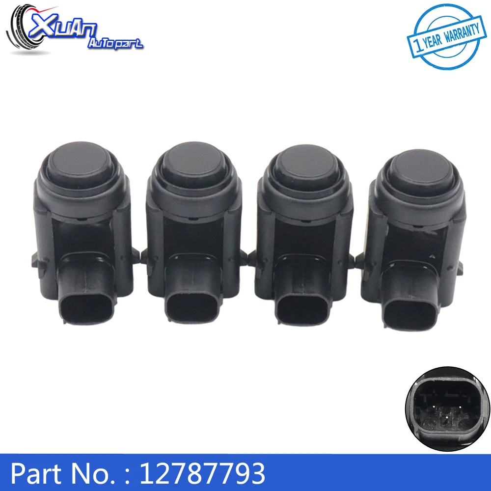 XUAN 4pcs PDC Parking Sensor 12787793 For Vauxhall Opel Zafira B Vectra C Signup Insignia Saab 9-3 Chrysler 300 CADILLAC STS SRX