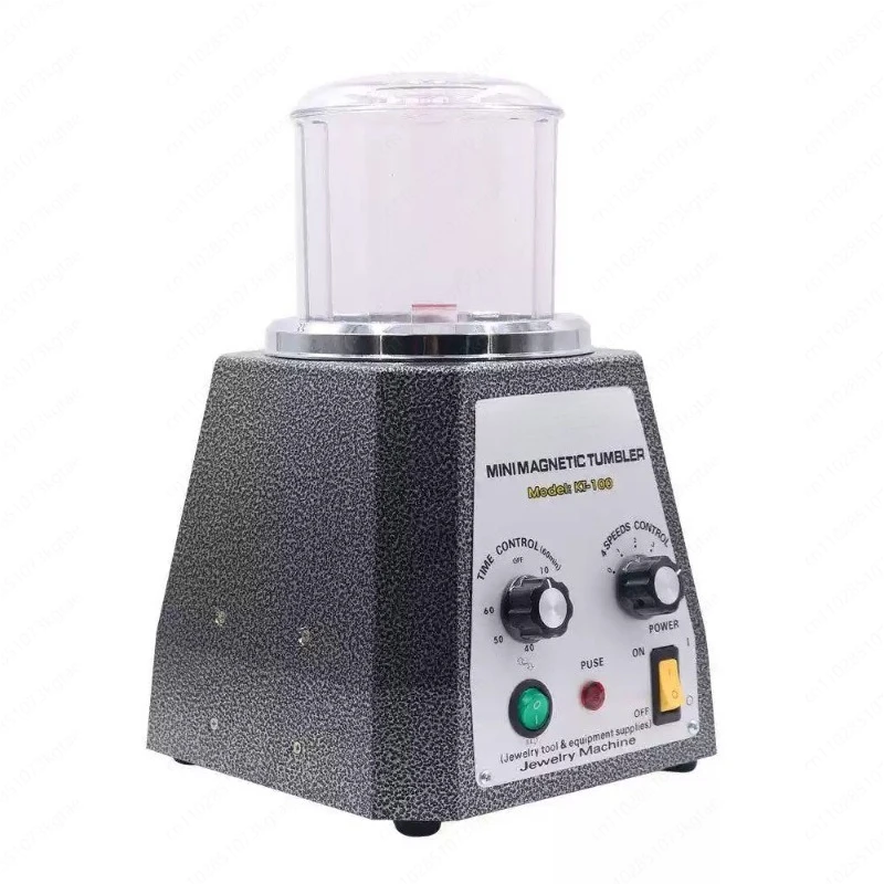 KT100 Magnetic Tumbling Polishing Machine, Electromagnetic Finisher for Jewelry, Metal, Hard Plastic Deburring