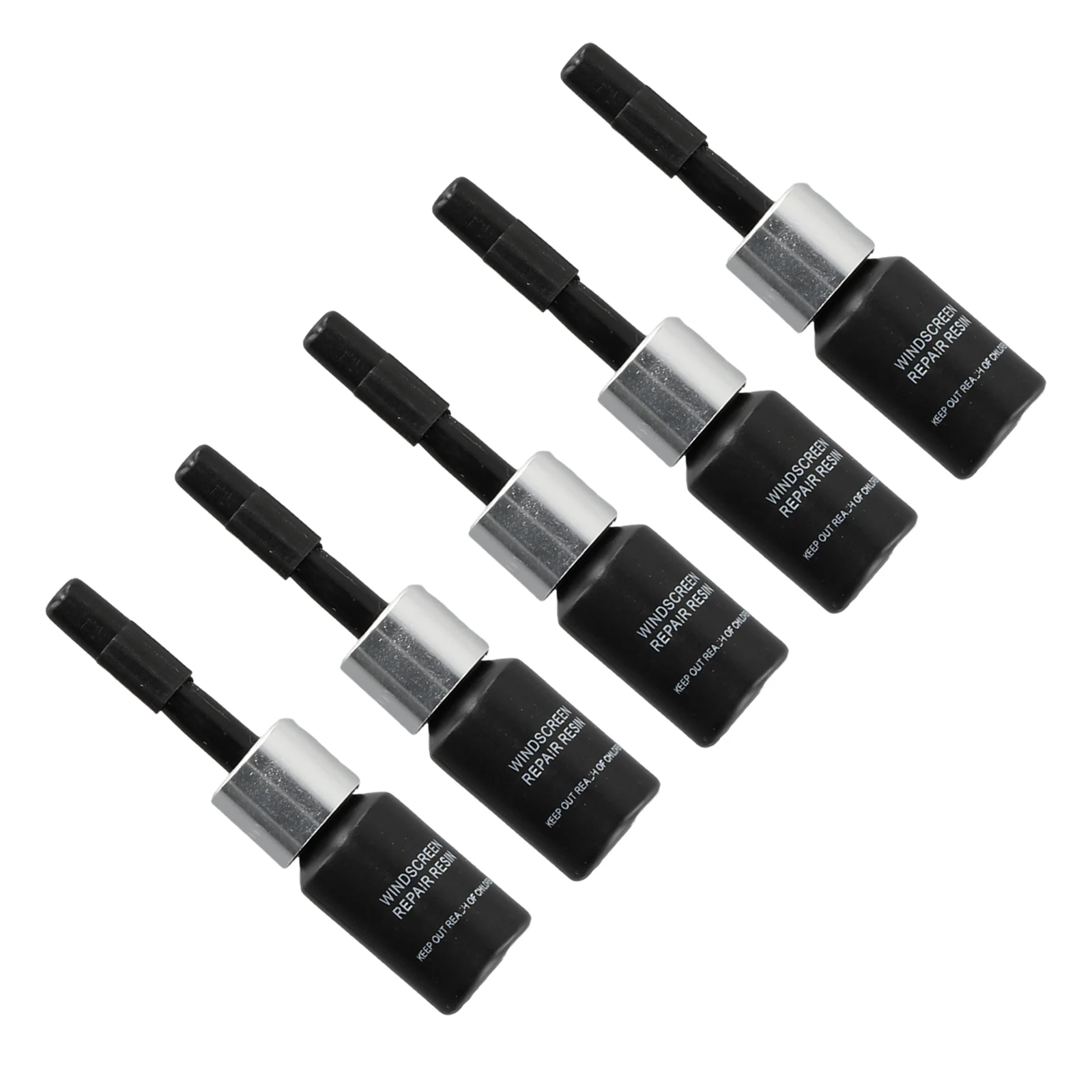 Car Glass Repair Fluid Black Reusable 5 Pcs for nano Resin Tool 3ML Automotive Crack DIY Kit for durable And Practical
