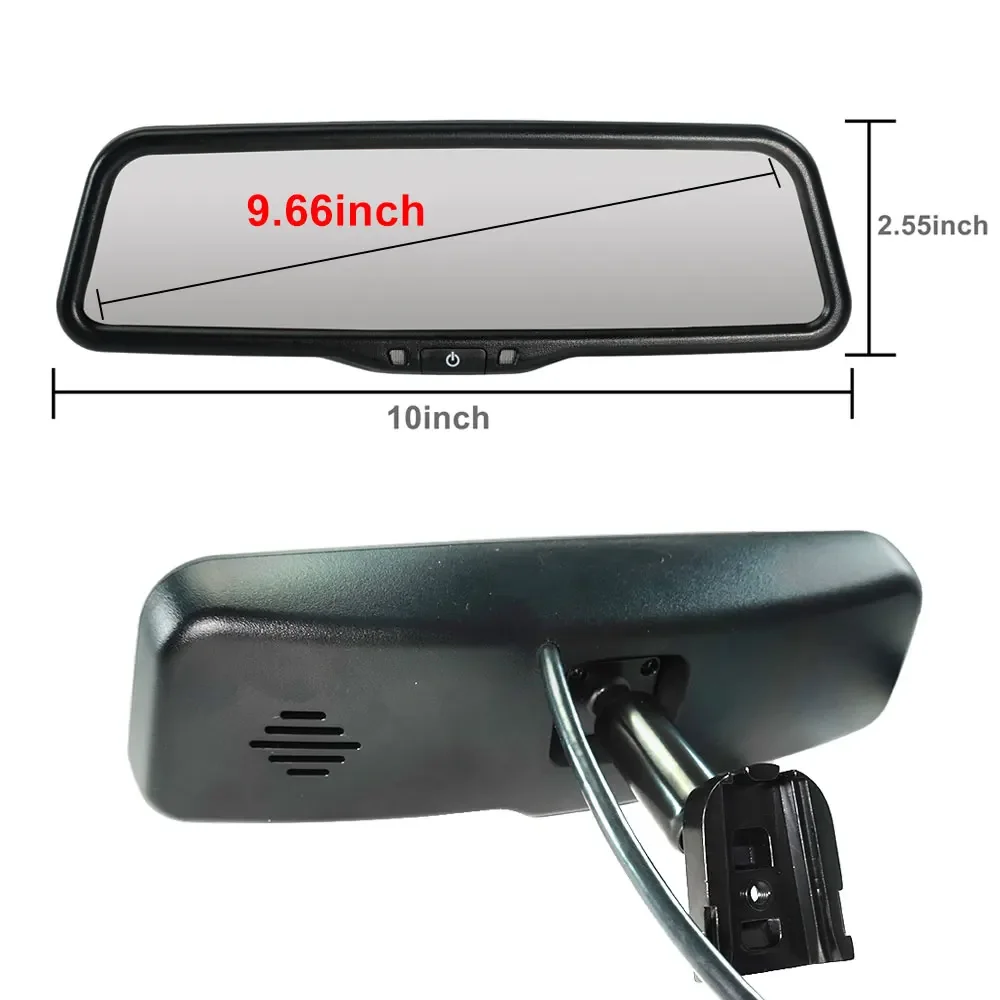 9.66 inch AHD For Mercedes Sprinter 2012-2013，Kadjar 2016-2017 1080P Car Digital Rear view mirror monitor Full screen