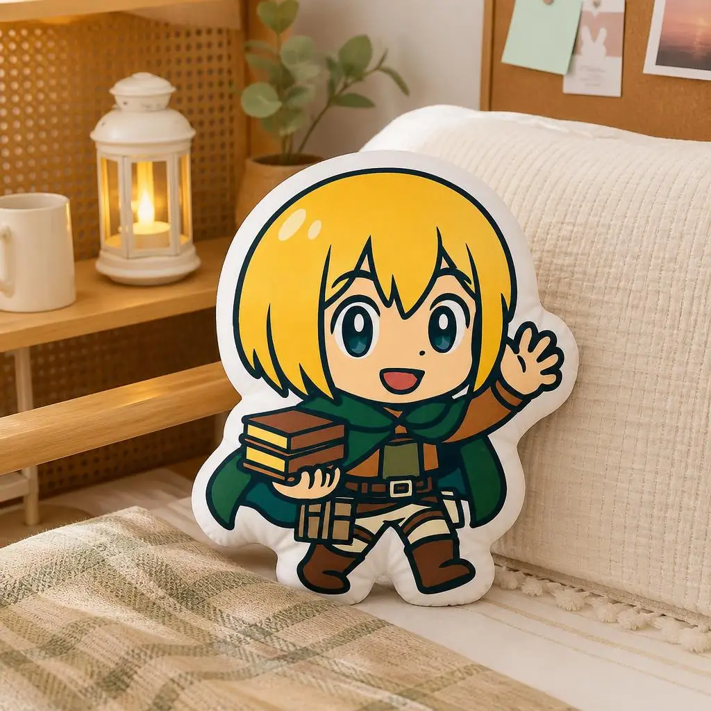 Armin Arlert Aot Anime Plush Pillow Cushion Irregular Stuffed Throw Pillow Home Decor Gift Sofa Bed Couch