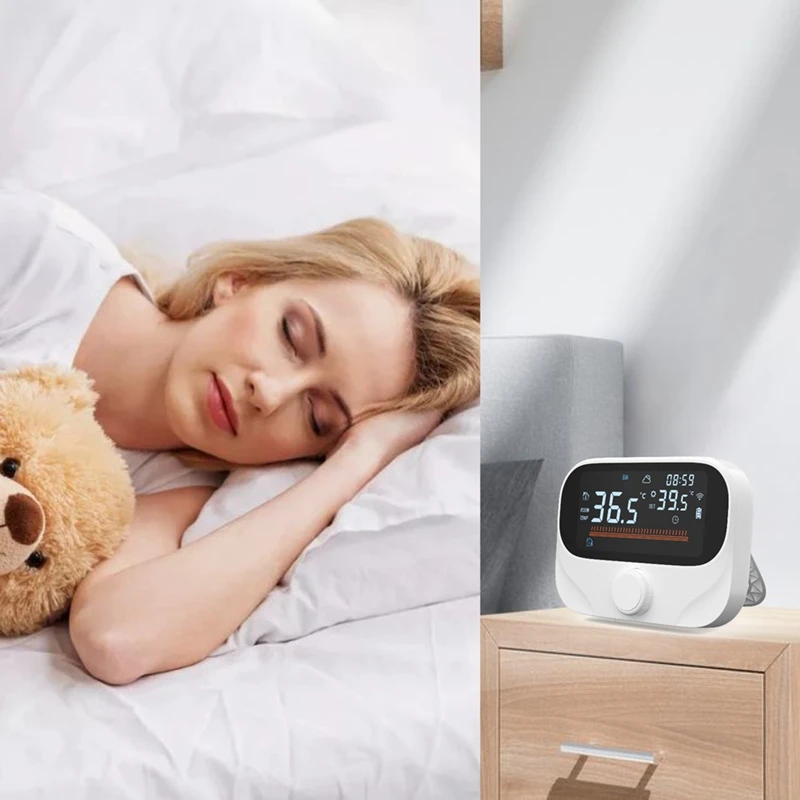 ABGR-Tuya Wifi المنزل الذكي ترموستات لاسلكي RF بطارية الغاز المرجل تسخين المياه الرقمية متحكم في درجة الحرارة