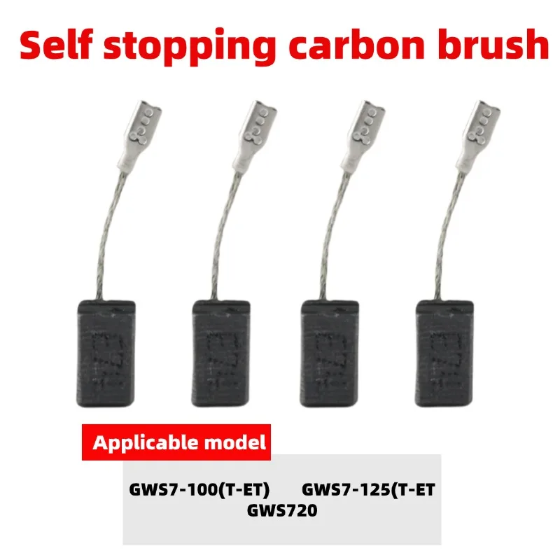 

4PCS 1619P02870 Auto Stop Carbon Brush for GWS7-100/GWS7-125/GWS7-20 Power Tools - Replacement Part