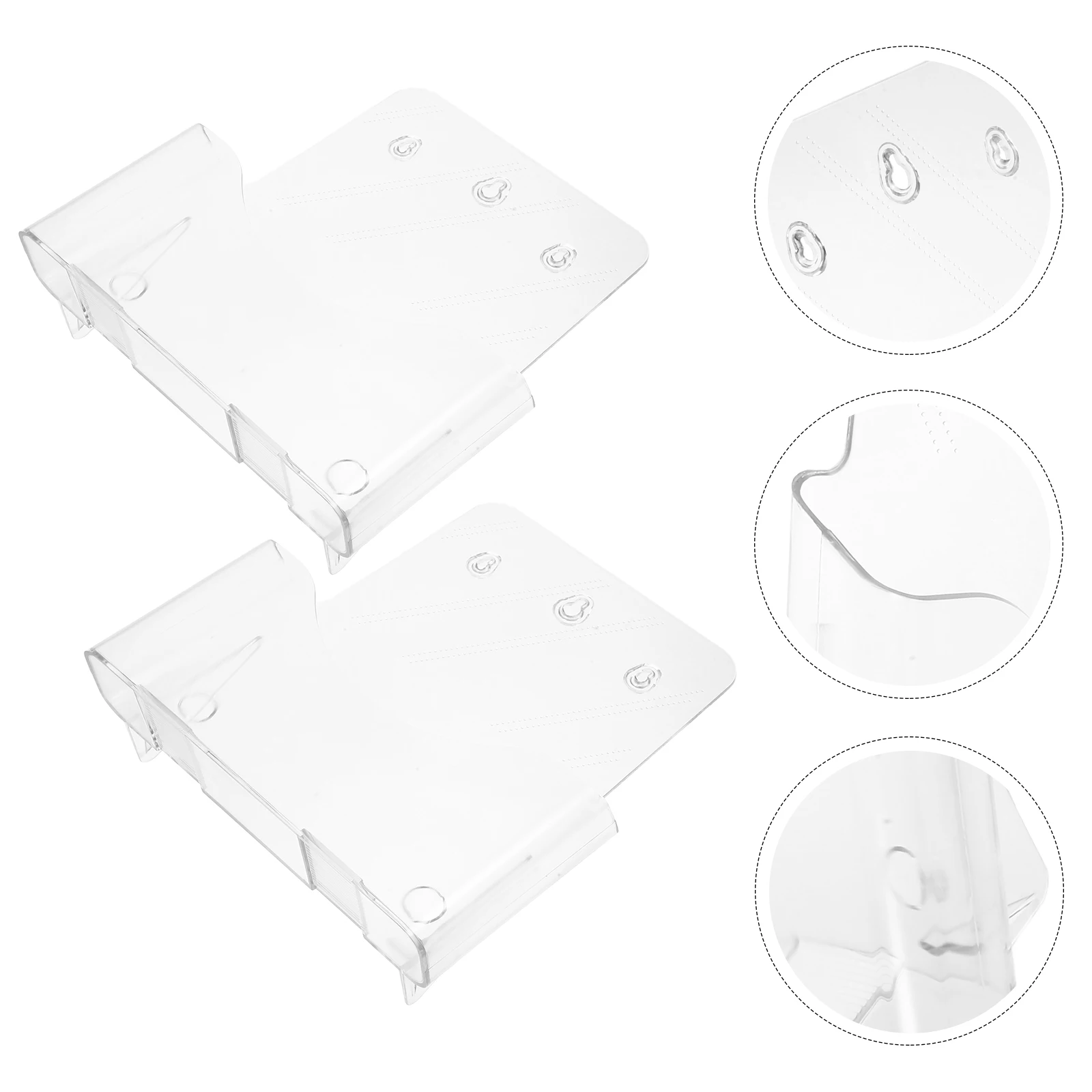 

2Pcs Acrylic Desktop Rack Greeting Card Display St Transparent File Holder Menu ganizer Wall Mount Magazine Rack Paper St