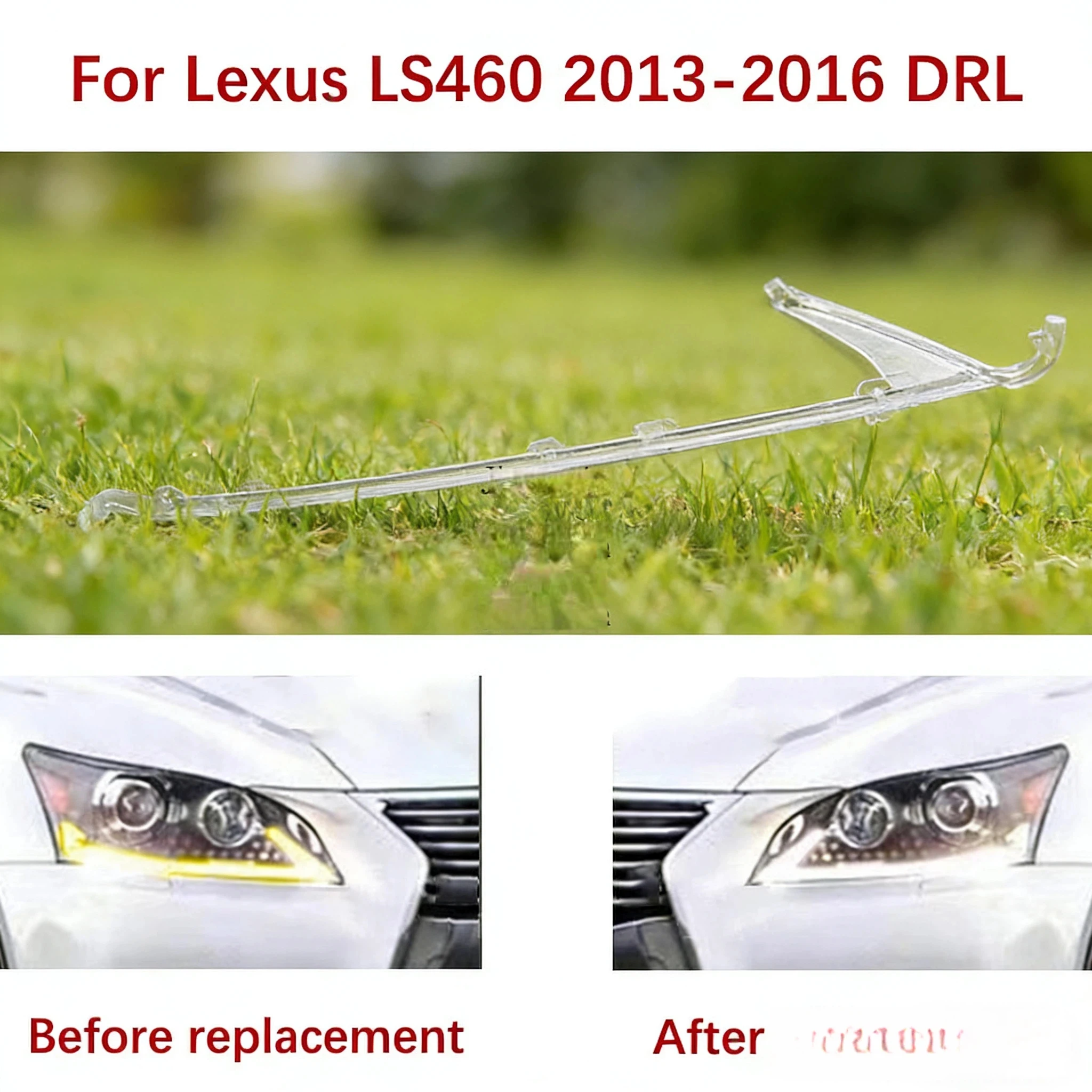 

White Light For Lexus LS460 Car Headlights DRL Guide Strip 2013-2016 Ballast Angel Eye Light Guide Strip Turn Signal Module