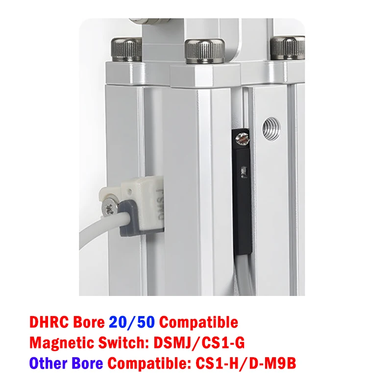 DHRC Pneumatic Rotary Clamp Cylinder 180° Flip Cylinder Double Acting for Automation Assembly Line