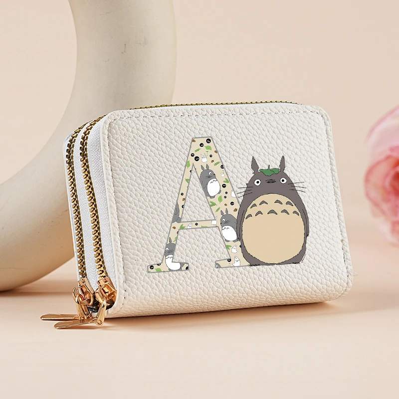 

Totoro Woman Man Short Wallet Anime Cartoon Wallets Portable Zipper Coin Purse Female Kawaii Card Holder Cute Money Bag Gift New