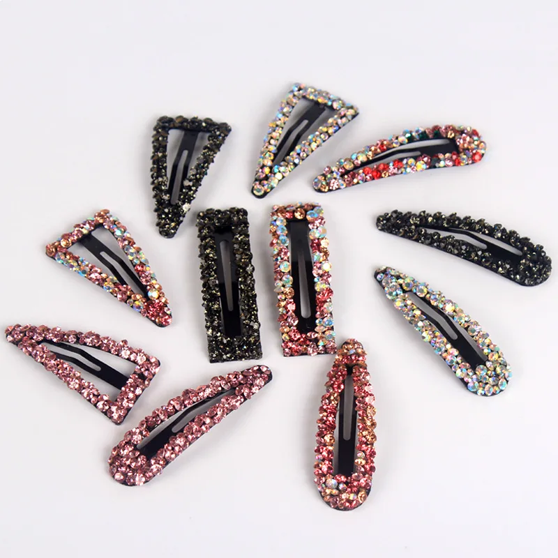 

Korean version high-end rhinestone BB clip, stylish back-of-head messy hair and bangs, internet celebrity fashion hair clip
