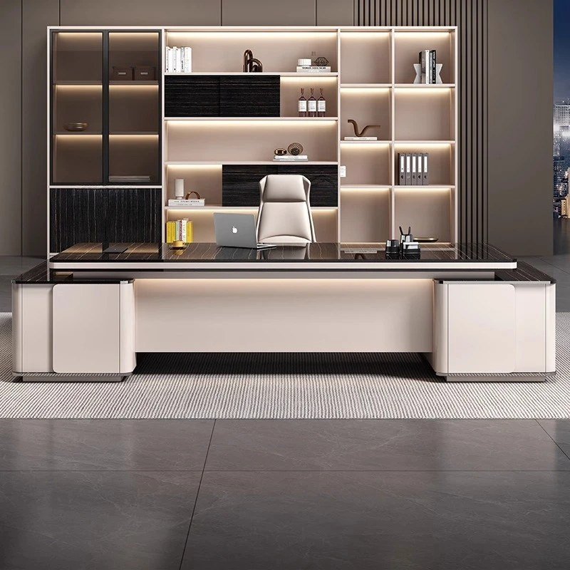 دراسة مكتب كبير مكتب الاستقبال تخزين الجمالية الحديثة مكتب مكتب المنظمون الفاخرة Escritorio Oficina الأثاث التجاري #4