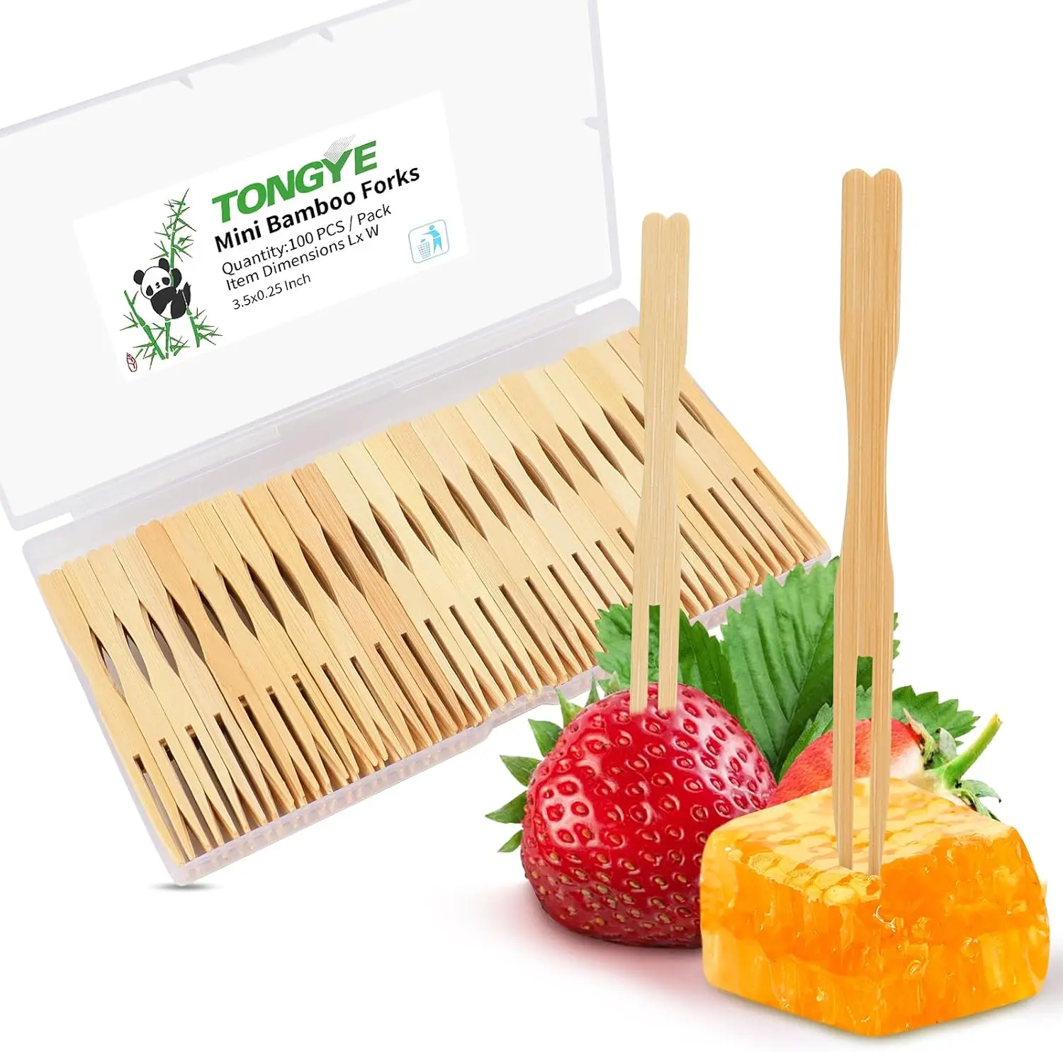 Appetizer Forks Cocktail Mini Charcuterie Picks Toothpick  Small Bamboo Forks Tiny Wooden Little Fruit Food Pic