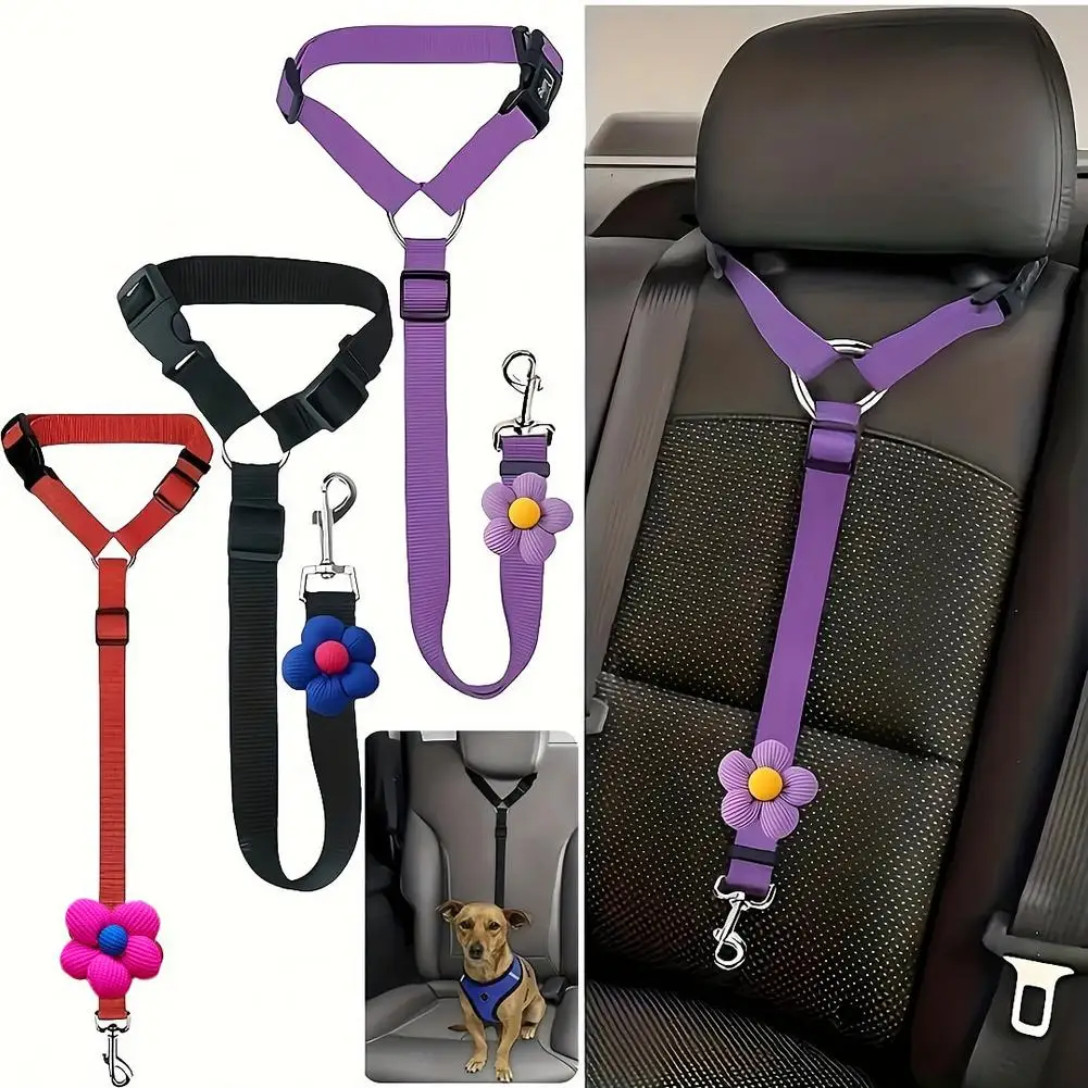 1pcs Dog Seat Belt for Vehicle Secure, Pet Car Tether Safety Leash for Dogs In Vehicles, Dog Seatbelt Tether, Christmas Gift