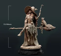 1/24 1/18 Resin Model Kits Female wizard Figurine Unpainted No Color RW-796