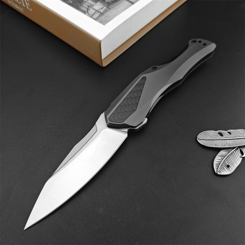 KS5500 Camping Survival Folding D2 Blade Outdoor Hiking Aluminum Alloy Handle Rescue EDC Folding Knife