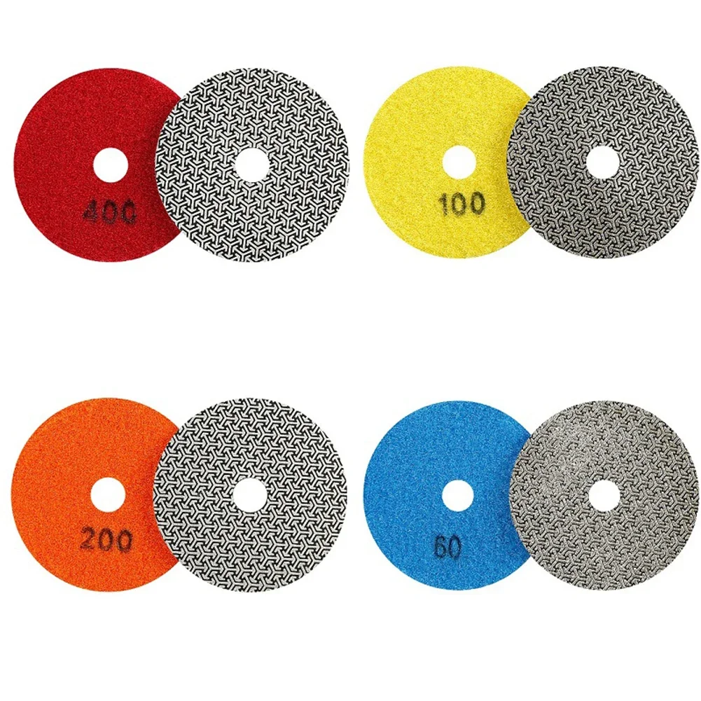 3 Inch Electroplated Diamond Dry Polishing Pads Disc Set For Granite Marble-Sanding Disc Power Tools For Stone Wood Metals Glass