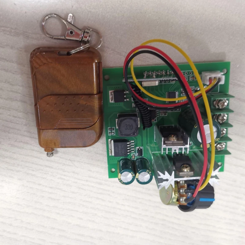 Wireless Remote Control DC Motor Governor 12v24pwm Stepless Speed Regulating Switch 10A Controller