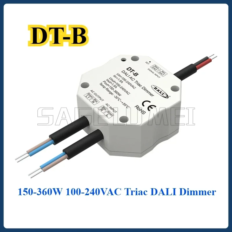 DT-B Skydance 150-360 واط 100-240VAC ترياك دالي باهتة ترياك دالي باهتة زائدة قناة يعتم إلى يعتم التبديل ضوء لون واحد