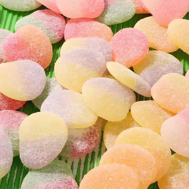 Bonumii Gummi/Sour Sandy Crispy Gummy، نكهة العنب، 2.54 أونصة (72 جم) * 2 عبوة، علكة على شكل جبنة، حلوى لطيفة