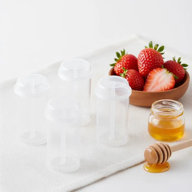 10 Pack Clear Plastic Push Up Cake Containers Non-Toxic Food Safe for Home DIY Cupcake Ice Cream Pops Wedding Favors view 2