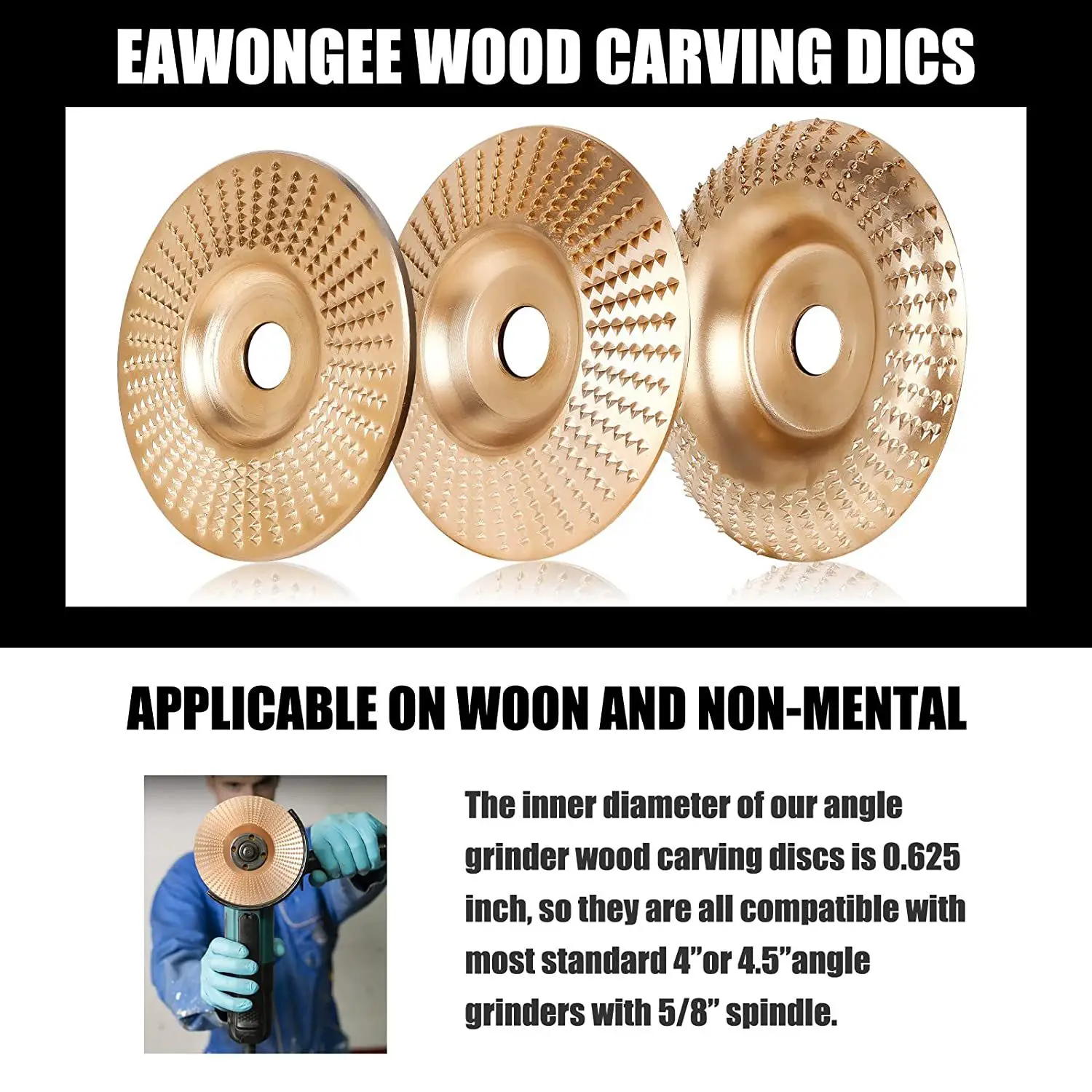 COFA-Wood Carving Discs Set Angle Grinder Wood Carving Disc Grinder Wheel Compatible With 4Inch And 4-1/2Inch Angle Grinders