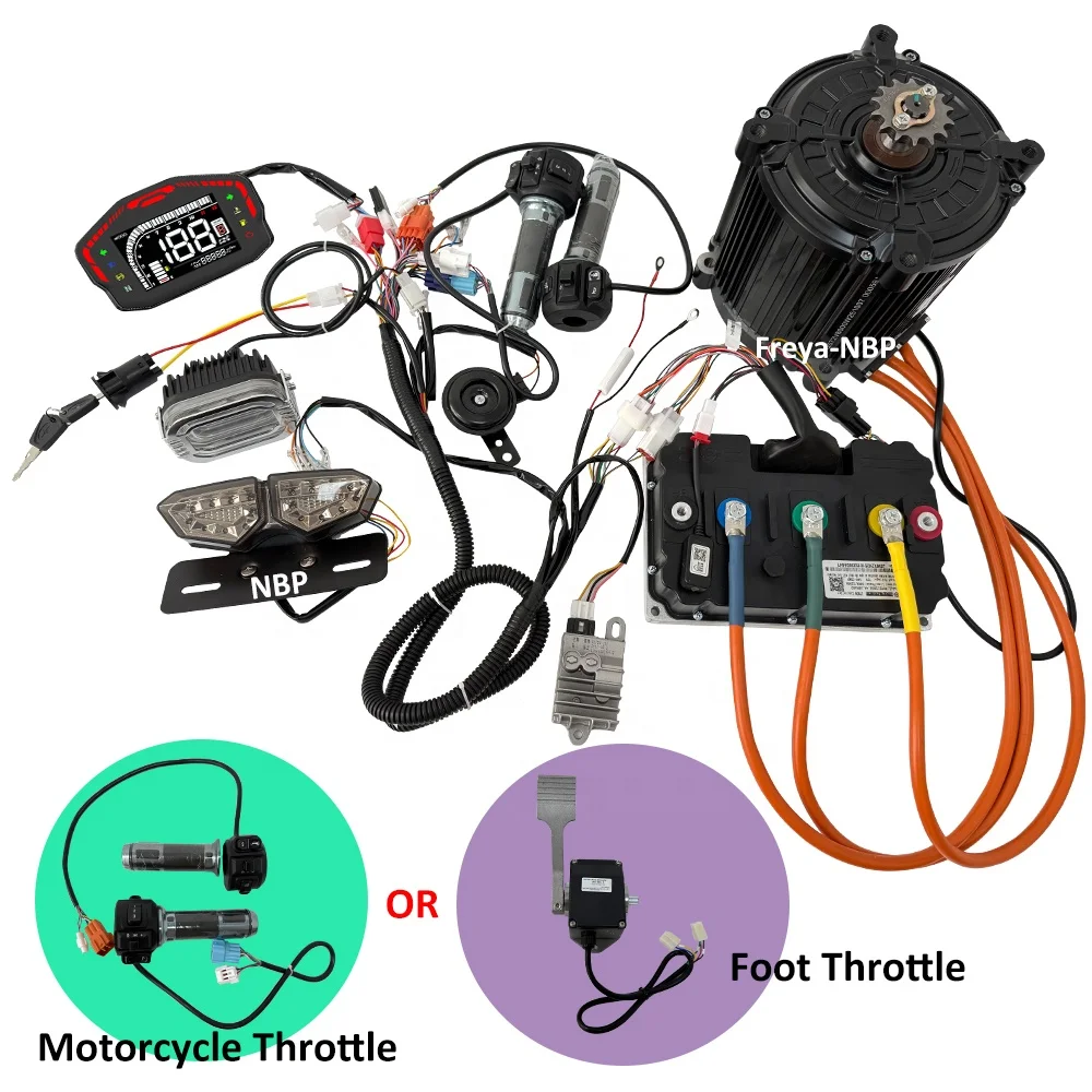QS180 72-96V 8000W Mid Drive Encoder Motor Kit Fardriver ND72850/1200/1800B Controller Train Kits for Electric Cart Electric ATV