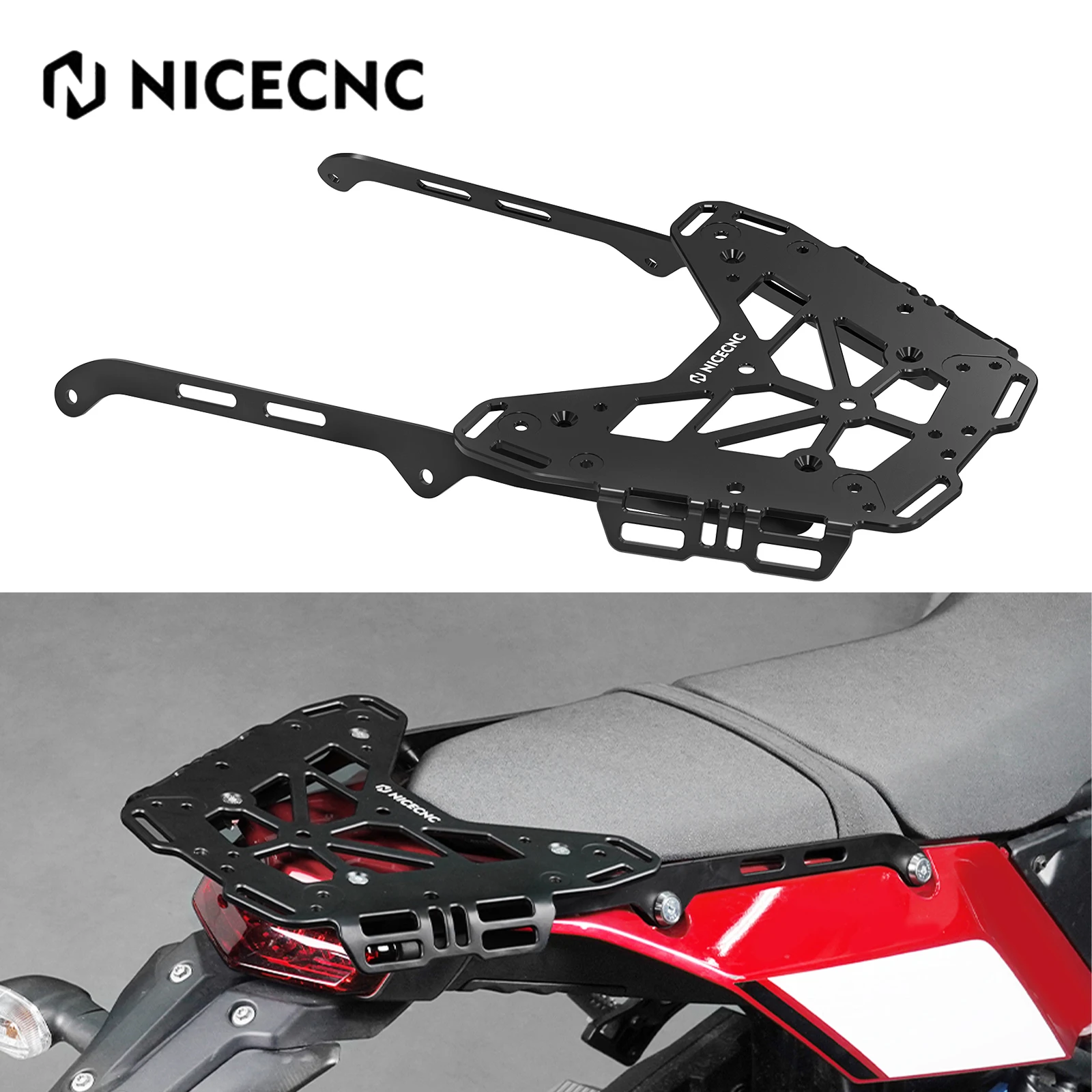 

For 2019-2024 Yamaha Tenere 700 XTZ 700 Motorcycle Rear Luggage Rack Cargo Top Case Bracket Holder Rally Edition 2020-2024 2023