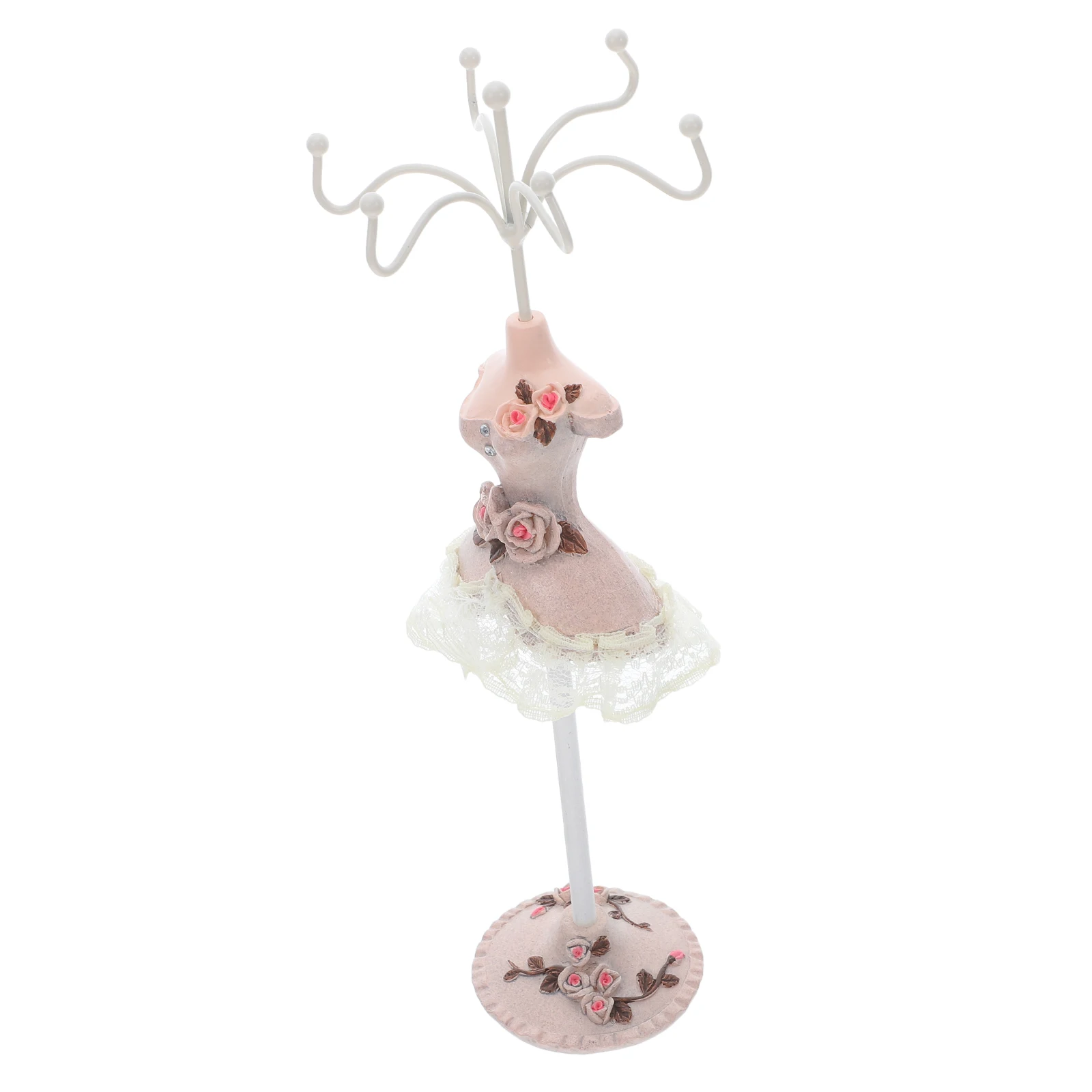 

Jewelry Display Stand Resin Mannequin Necklace Earrings Bracelet Organizer Tower Rack for Women Girls Elegant Storage Holder